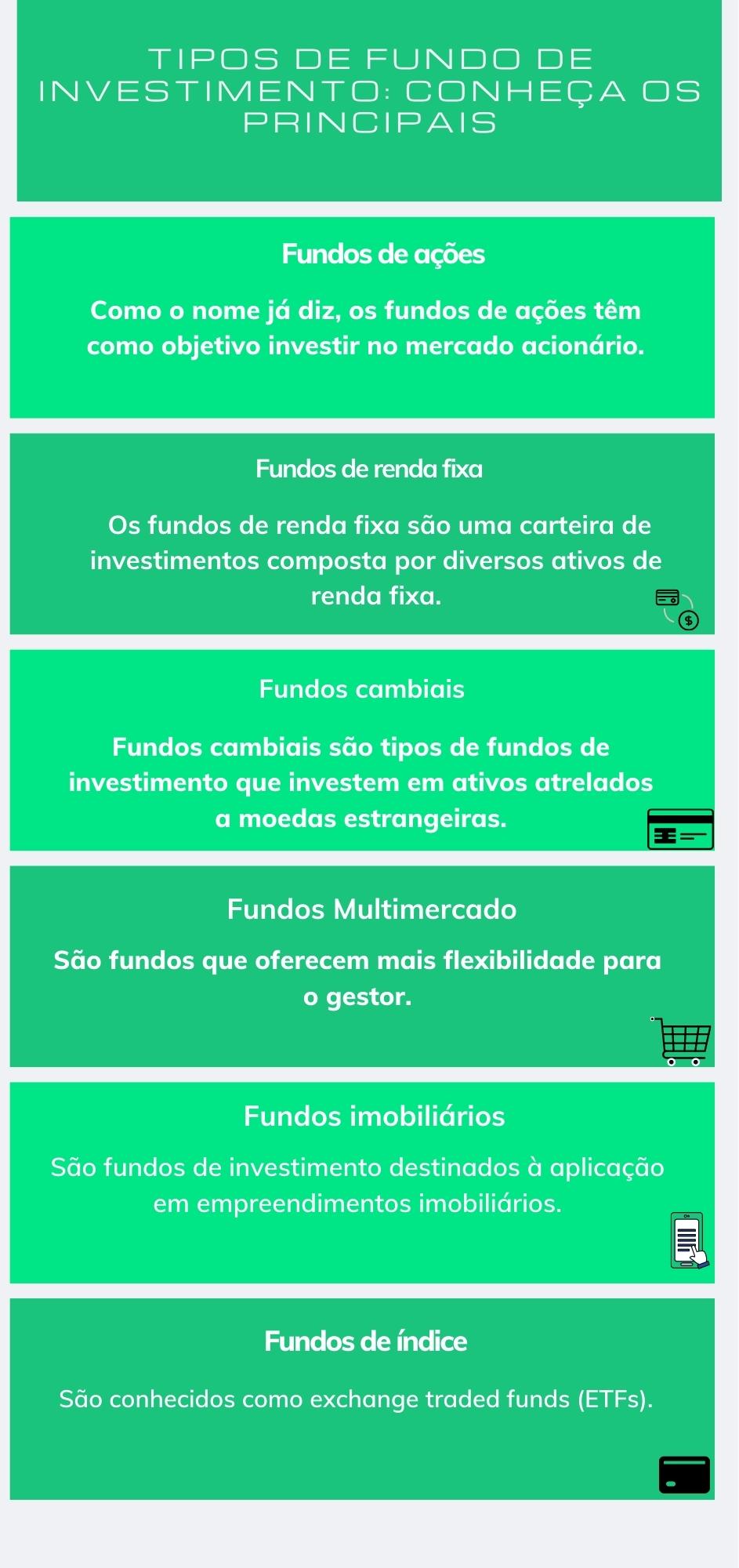 tipos de fundos de investimentos: conheça os principais