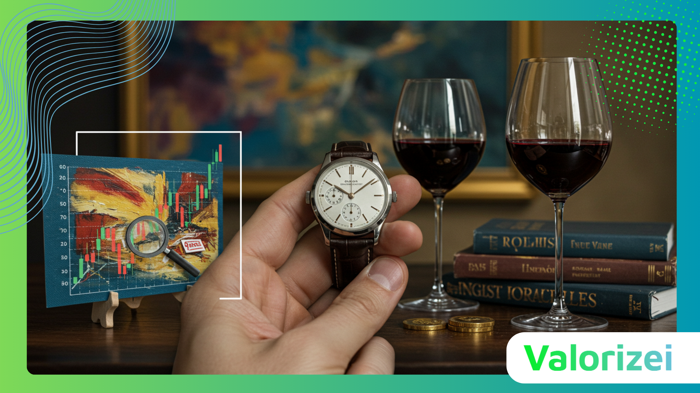 Investimento em arte, vinho e relógios